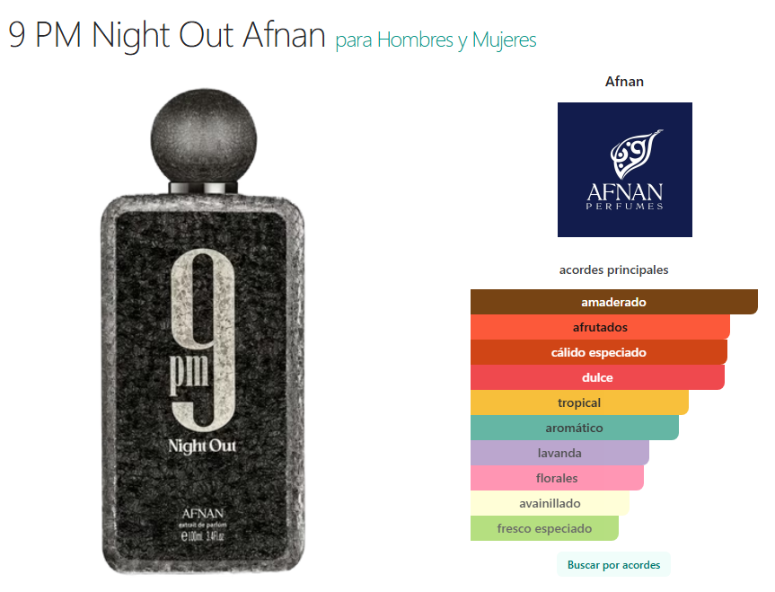 Afnan 9 PM Night Out Extrait de Parfum 100 ml | Perfume Árabe Original