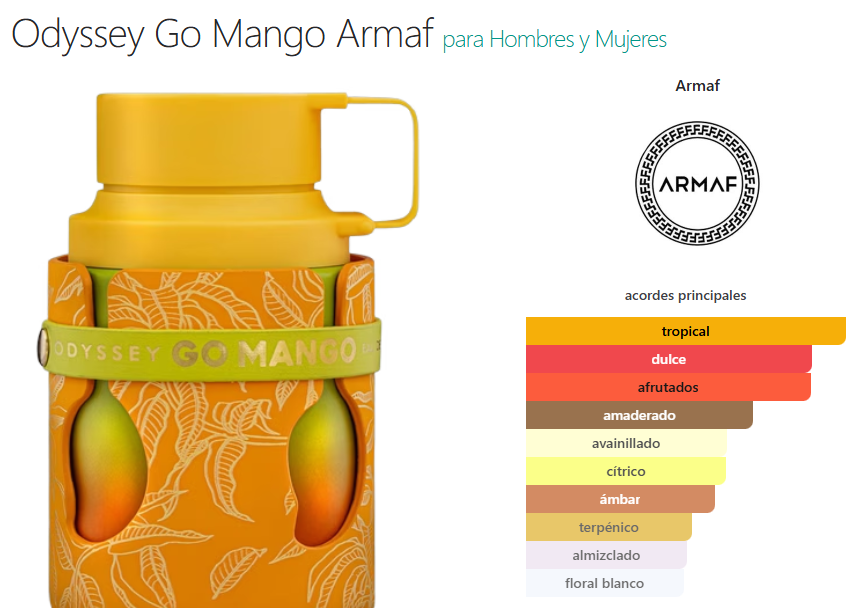 Armaf Odyssey Go Mango EDP 100ml Perfume Unisex