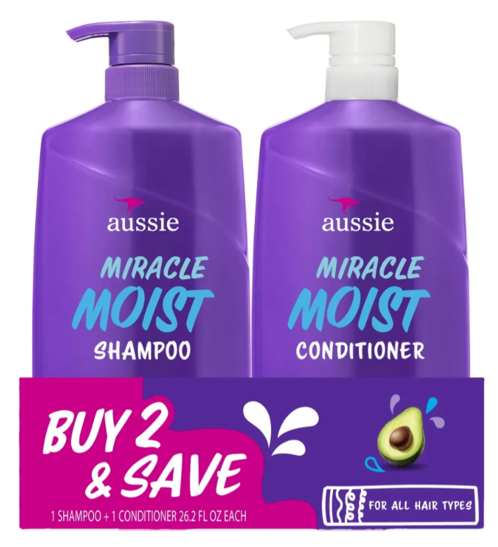 Shampoo Y Acondicionador Aussie Miracle Moist Combo 778 Ml