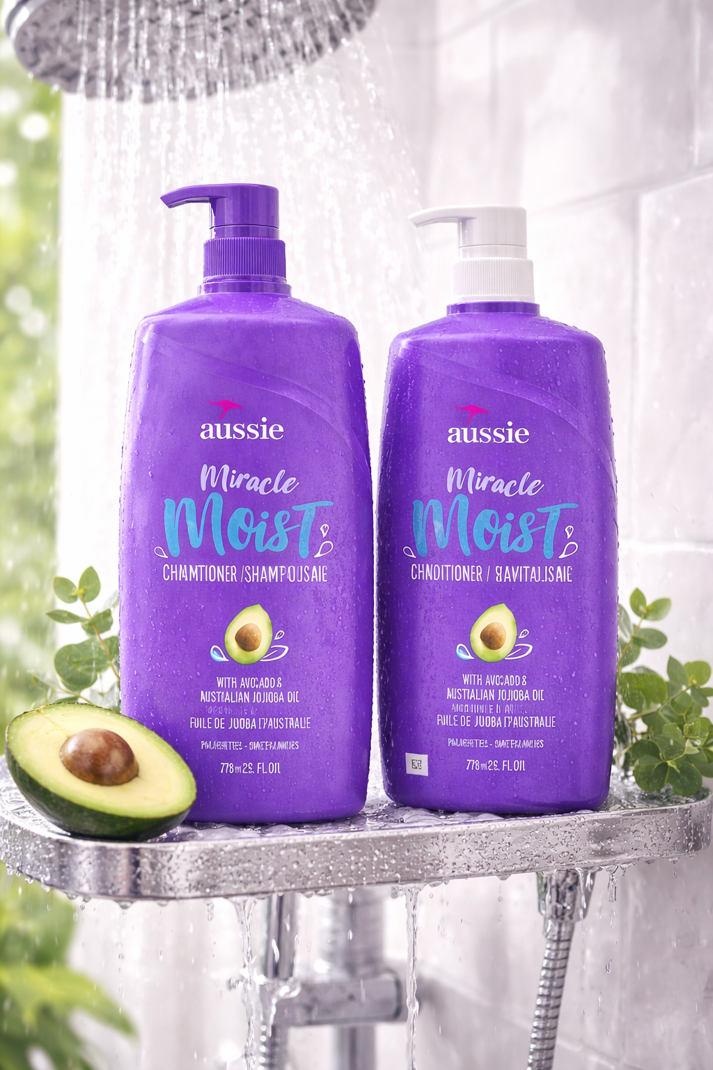 Shampoo Y Acondicionador Aussie Miracle Moist Combo 778 Ml