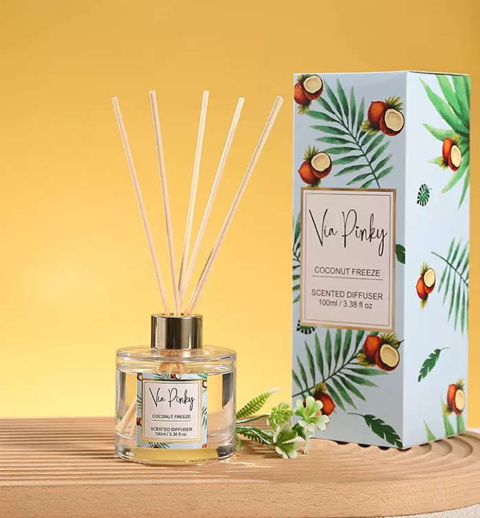 Difusor Aromatizante De 100 Ml Ambientador Con Varillas Via Pinky
