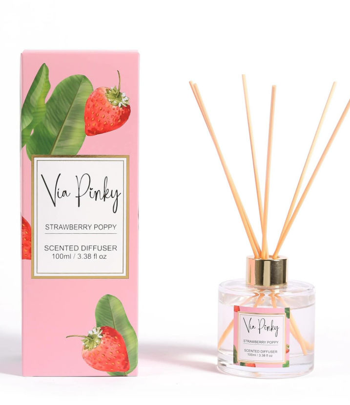 Difusor Aromatizante De 100 Ml Ambientador Con Varillas Via Pinky