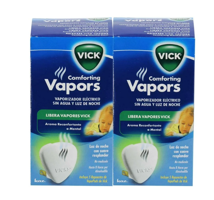 Vicks Vaporizador Eléctrico 2 Pack + 10 VapoPads Mentol